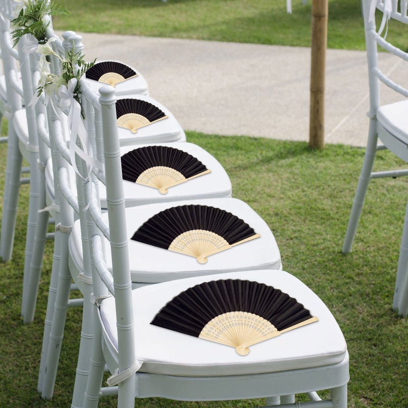 Bememo 12 Pack 8.3 Inch Chinese Paper Foldable Hand Fan for Women, Paper Silk Bamboo Handheld Decorative for Wedding Bridal Shower Festival Dance Decoration Party Favors DIY (Bright Color) - Image 5